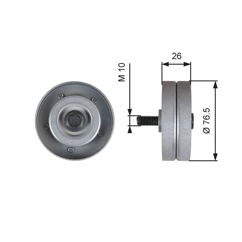 Gates V-Ribbed Belt Deflection/Guide Pulley T36182