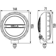 Hella Auxiliary Lamp 0GR Bk MD12 1F2 Left 1F2 012 414-001 E00001171223 1F2 012