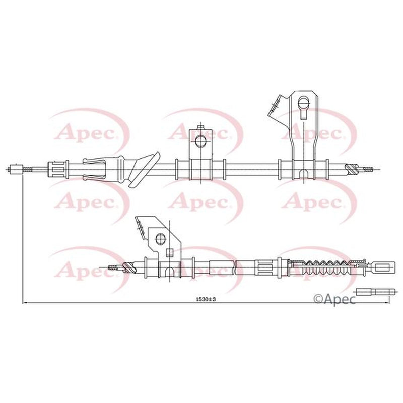 Apec Handbrake Cable Left Rear CAB1302