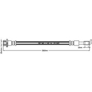 Abtex Brake Hydraulic Hose Line Rear Right ABH1225R
