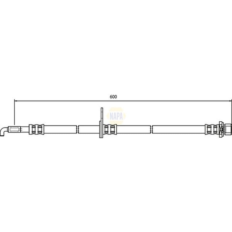 NAPA Brake Hydraulic Hose Line Front Right NBH1147