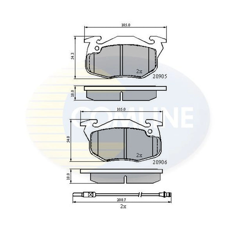 Comline Front Brake Pad Set CBP2258