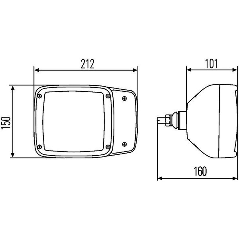 Hella Headlight Headlamp P21W Right 1SA 996 120-461