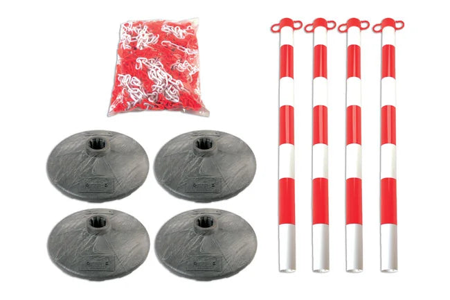 Laser Tools Set of 4 Posts & Bases with Chain - PL