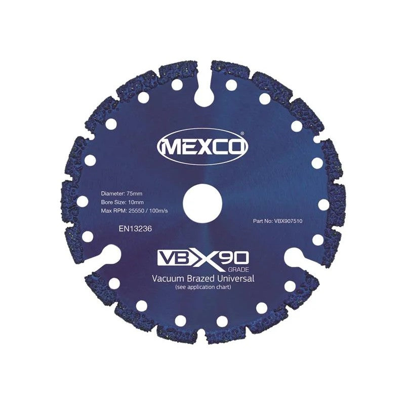 MEXCO VBX90 Grade Universal Diamond Blade 75 x 10mm - VBX907510