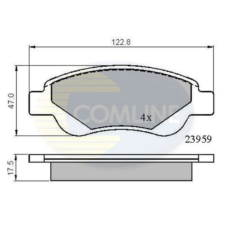Comline 4 x Front Brake Pad Set CBP01552
