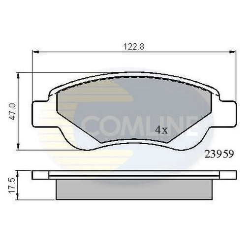 Comline 4 x Front Brake Pad Set CBP01552
