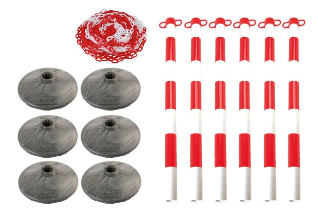 Laser Tools Set of 6 Posts & Bases with Chain - PL