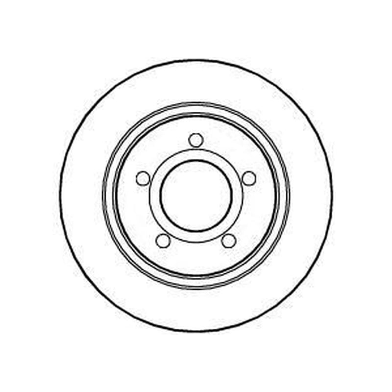 Abtex 2 x Solid Rear Brake Discs BD1214S