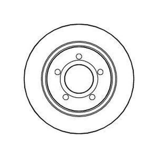 Abtex 2 x Solid Rear Brake Discs BD1214S