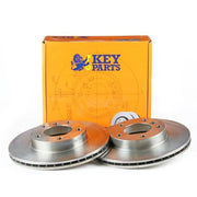 Key Parts 2 x Vented Front Brake Discs KBD4952