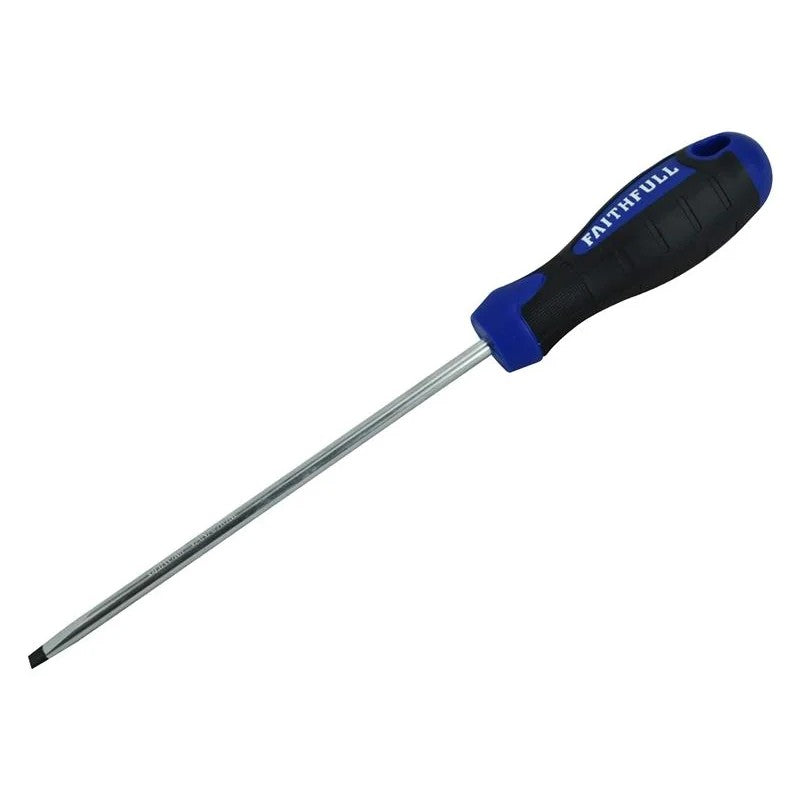 Faithfull Soft Grip Screwdriver Parallel Slotted Tip 5.5 150-200mm