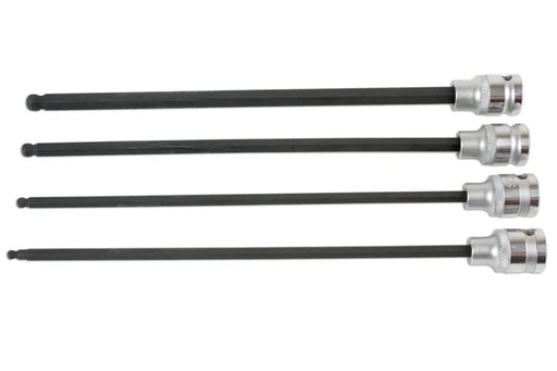 Laser Tools Extra Long Ball End Hex Socket Bit Set 1/2"D 4pc - PL