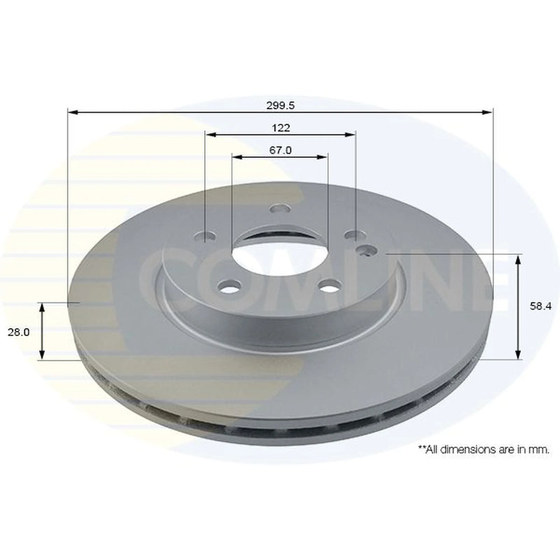 Comline Front Brake Discs ADC1627V