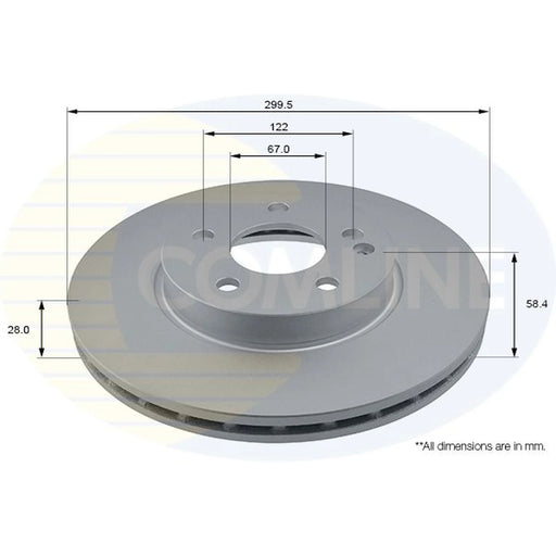 Comline Front Brake Discs ADC1627V