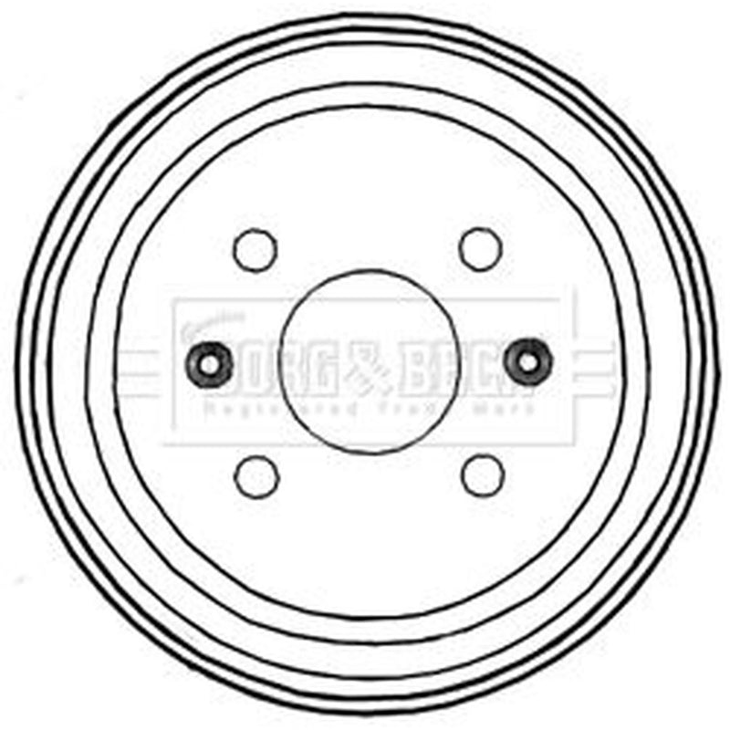 Borg & Beck Brake Drum Assembly Rear BBR7228