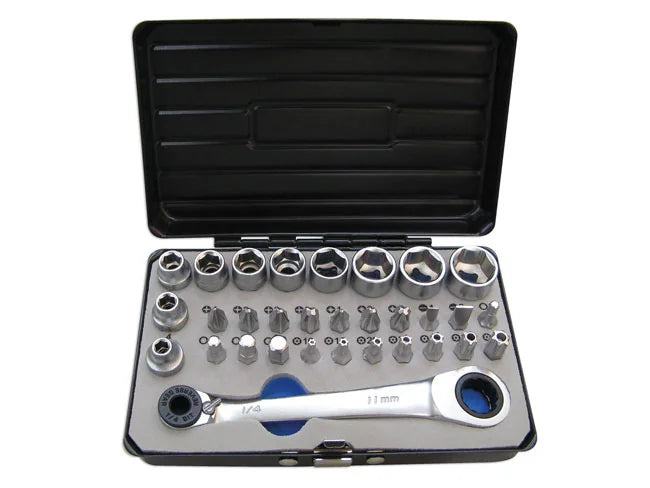 Laser Tools Socket and Bit Set 1/4"D 31pc - PL