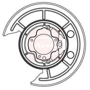Apec Brake Disc Splash Guard Rear Left ASG1012
