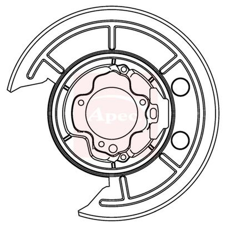 Apec Brake Disc Splash Guard Rear Left ASG1012
