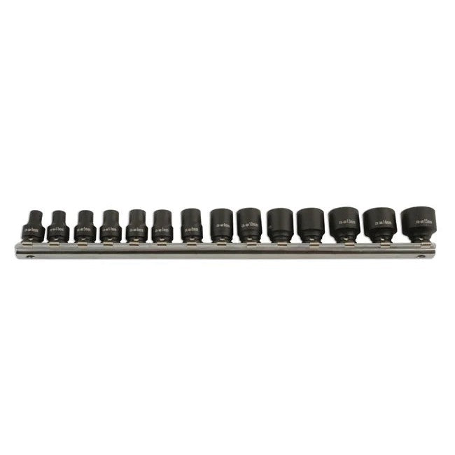 Laser Tools Impact Socket Set 1/4"D 14pc - PL