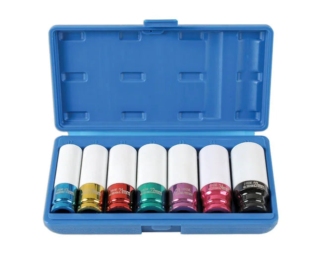 Laser Tools Alloy Wheel Nut Socket Set 1/2"D 7pc - PL