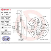 Brembo Xtra 2 x Perforated/Vented Rear Brake Discs 09.9768.1X