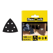 Flexovit Delta Hook & Loop Sanding Sheets 94mm Fine 120G (Pack 6) - 63642526401