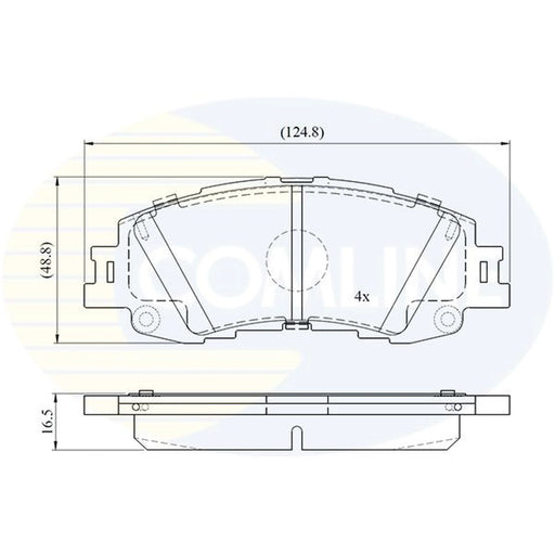 Comline 4 x Front Brake Pad Set CBP03977
