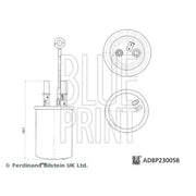 Blue Print Fuel Filter Element ADBP230058