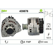 Valeo Car Alternator 12V 439878