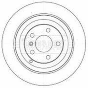 Borg & Beck 2 x Solid Rear Brake Discs BBD4541