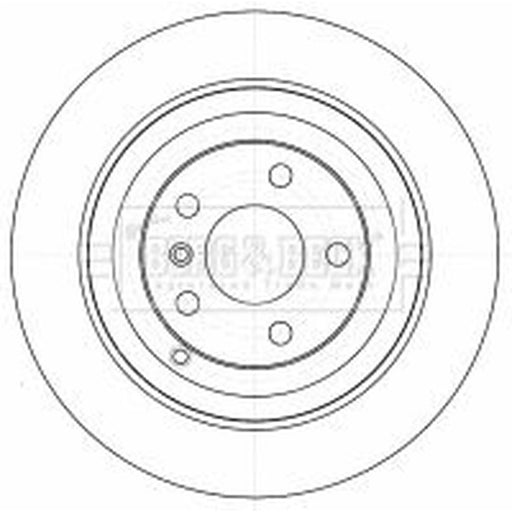 Borg & Beck 2 x Solid Rear Brake Discs BBD4541