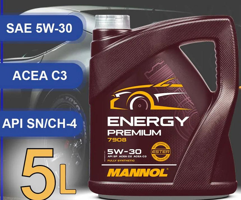 Mannol Premium 5w30 Fully Synthetic 5L Long Life Engine Oil Low Saps C3 dexos2