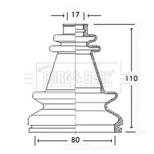 Borg & Beck Drive Shaft Bellow Kit Front Left BCB2502