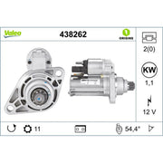 Valeo Starter Motor 12V 1.1kW 11 Teeth 438262