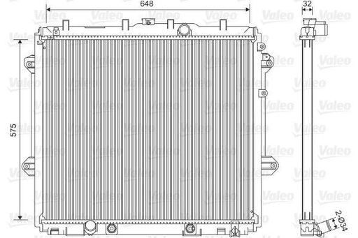 VALEO 701555 Engine Cooling Radiator Fits Toyota 4 Runner LandCruiser Prado Valeo - Town Parts