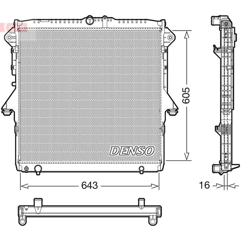 Denso Engine Radiator DRM10118