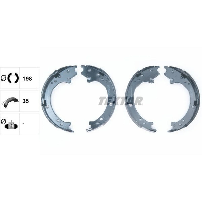 Textar 4 x Parking Brake Shoe Set 91072300