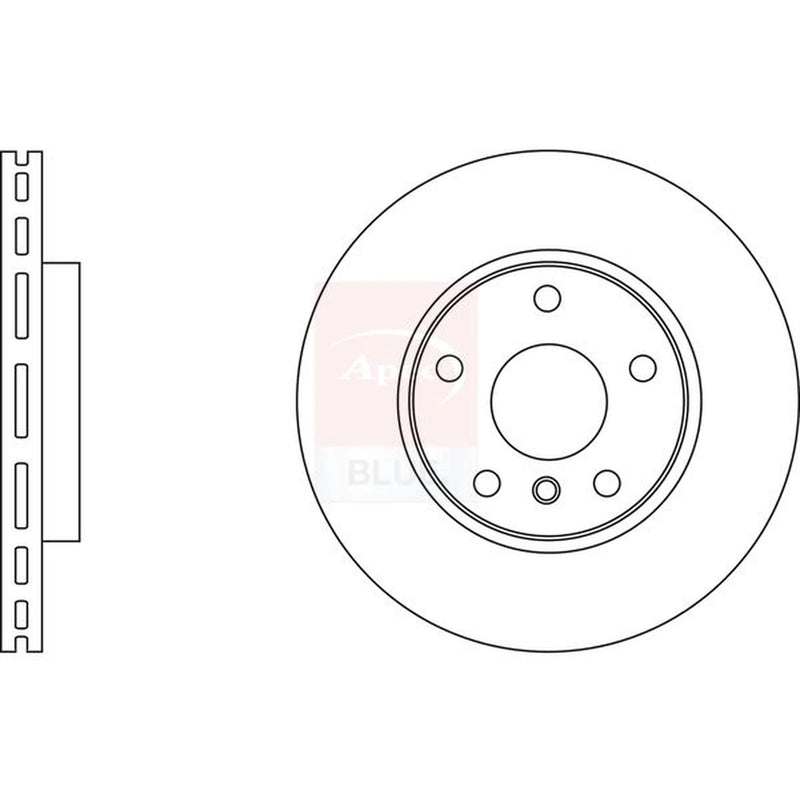 Apec 2 x Vented Front Brake Discs SDK6748