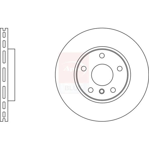 Apec 2 x Vented Front Brake Discs SDK6748
