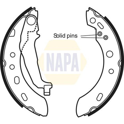 NAPA Brake Shoe Set Axle Kit NBS1053