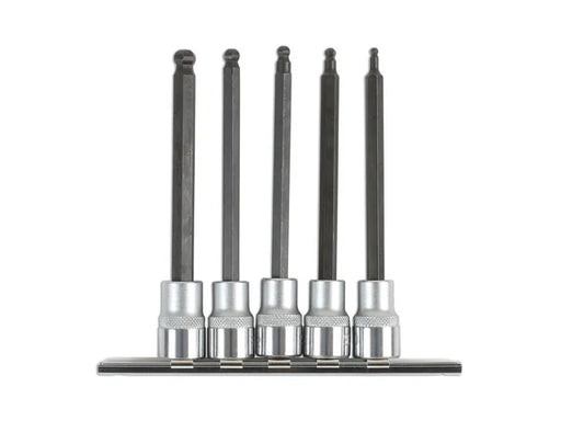 Laser Tools Long Ball End Hex Socket Bit Set 3/8"D 5pc - PL