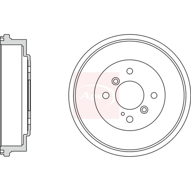 Apec Brake Drum Assembly Rear DRM9990