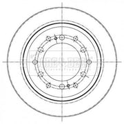 Borg & Beck 2 x Vented Rear Brake Discs BBD5427