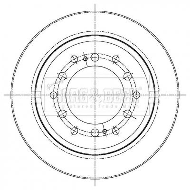 Borg & Beck 2 x Vented Rear Brake Discs BBD5427
