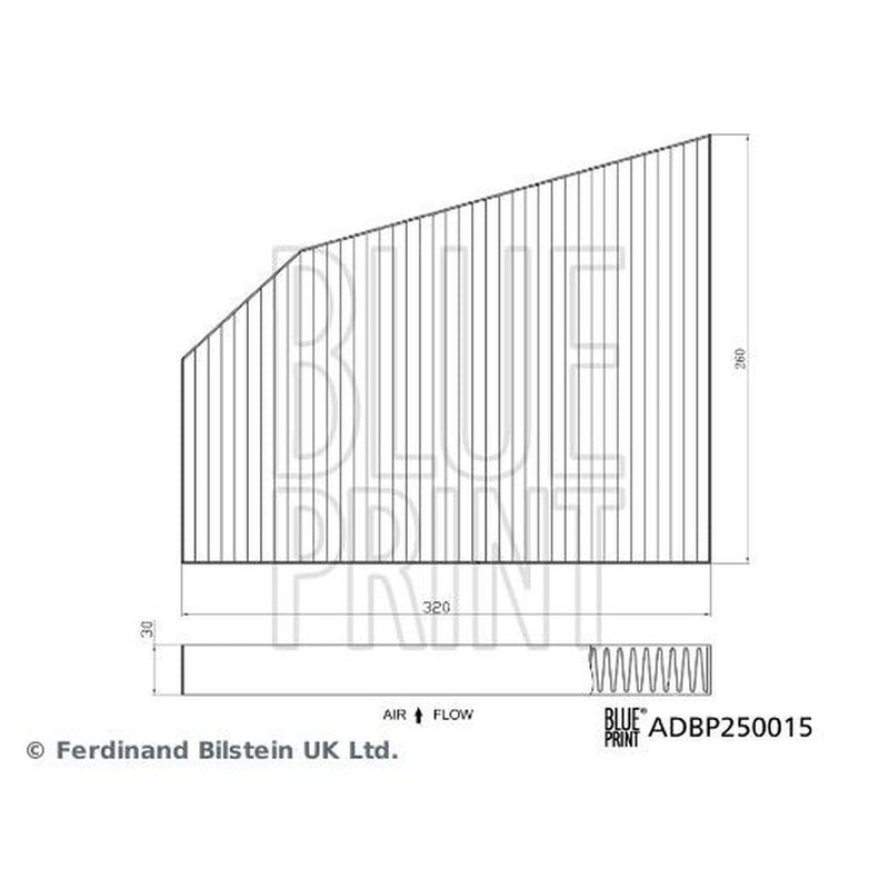 Blue Print Cabin Air Filter (Pollen Filter) ADBP250015