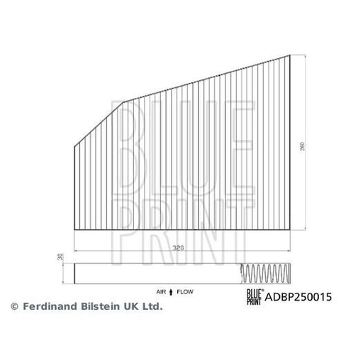 Blue Print Cabin Air Filter (Pollen Filter) ADBP250015