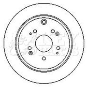 Key Parts 2 x Solid Rear Brake Discs KBD4748