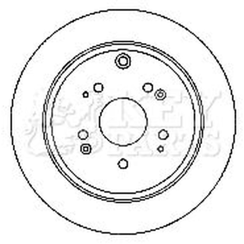 Key Parts 2 x Solid Rear Brake Discs KBD4748