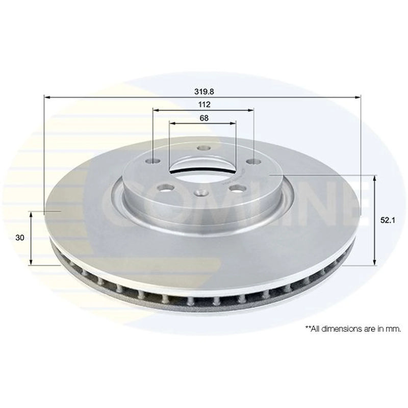 Comline 2 x Front Brake Discs ADC2614V